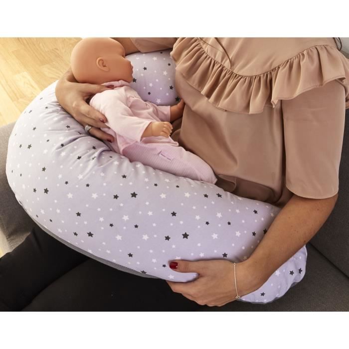 Coussin D'allaitement PaLulli Avec Housse - Soutien Grossesse, Allaitement Et Développement Bébé - 140cm Circonférence