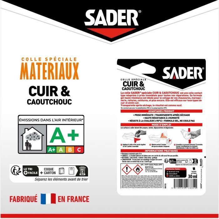 Westfalia Colle Réparation Cuir Caoutchouc Bois Plastique 30g - Colle Forte Résistante à La Chaleur