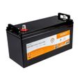 ANTARION Batterie AGM 125Ah 800 cycles monobloc Bornes Cuivre Camping-Car Noir-0