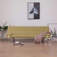 \489301\ Canapé relax | Canapé-lit Banquette Clic-Clac | Divan - Sofa - Canapé | avec deux oreillers Vert Polyester Meuble d'excelle-0