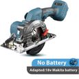 Scie Circulaire sans fil sans balais 5" 125mm pour Makita Batterie 18V Réglage de l'angle 0-45° Coupe de 29-59mm pour bois et-0