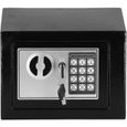 SPRINGOS® Coffre-fort à clés avec code numérique, coffre-fort durable en acier de haute sécurité 17 x 23 x 17 cm-0