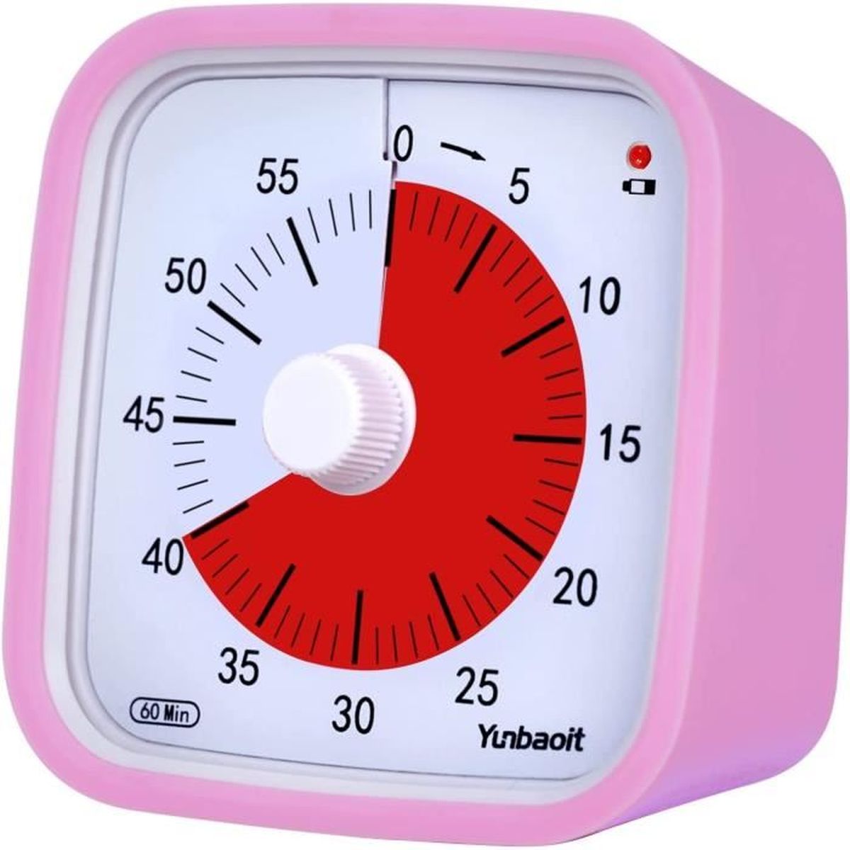 Minuteur Visuel Mécanique 60 Min - Silencieux, Pour Classe, Examen, Cuisine, Réunion, Gestion Du Temps