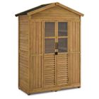 M MCombo Armoire de Jardin Abri de Jardin en Bois résistant aux intempéries 1743 pour extérieur (Naturel)