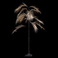 Arbre palmier 90 cm or lumineux sur pied 90 LED