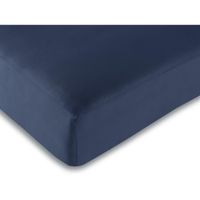 Drap housse Bleu marine 180 x 200 cm / 100% coton / 57 fils/cm²