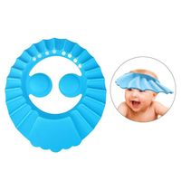 Bonnet souple de bain ajustable pour enfants - PUERICULTURE - Bleu - Protection des yeux et des oreilles