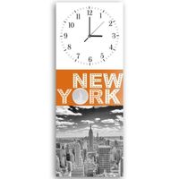 Horloge murale, New York 2 (I-14156) 25x70 cm