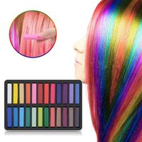 Sundix Ensemble de craie cheveux 24 colorant couleurs non-toxiques lavable temporaires craie filles enfants partie Cosplay