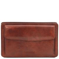 Tuscany Leather - Denis - Elégante pochette en cuir pour homme - Marron (TL141445)