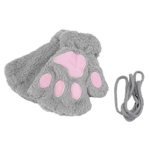 14 Couleurs Femmes Chaud Hiver Lovely Plush Gants Mitaines Ours Chat Patte 