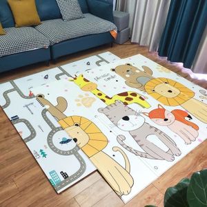 chambre à coucher beige, 100 x 100 cm grand espace de jeu pour bébé ZZeng RS Tapis de sol épais antidérapant pour salon tapis d/'éveil