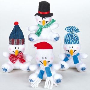 65 cm Étendre Jambe peluche décoration de Noël en Blanc-Bonhomme de neige