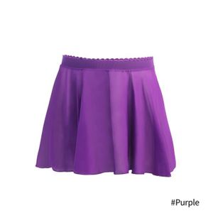 JUPE Mini jupe de Ballet pour filles,tenue de danse,en mousseline de soie,blanche,noire,à nouer,9 couleurs,pour - Purple-100-130CM