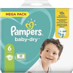 COUCHE Lot de 2 - PAMPERS - Baby-Dry - Taille 6 (13-18 kg