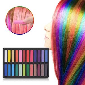 CRAYON DE COULEUR Sundix Ensemble de craie cheveux 24 colorant couleurs non-toxiques lavable temporaires craie filles enfants partie Cosplay