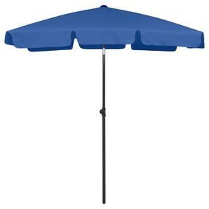 PARASOL vidaXL Parasol de plage bleu azur 180x120 cm 314726