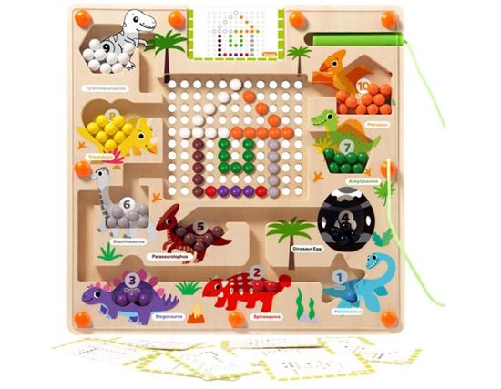 Jeu de société - KCVV - Labyrinthe magnétique - Jaune - Éducatif - 4 à