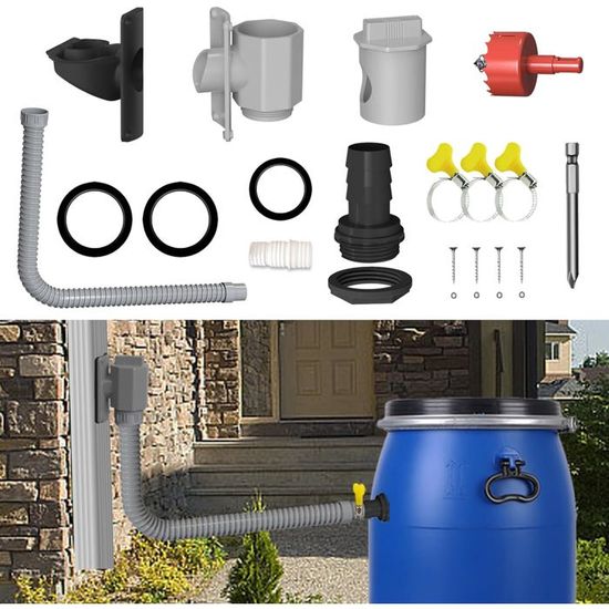 Collecteur D'eau De Pluie Speedy Pour Tuyaux De Descente 70-100 Mm - Pour Citerne, Toits Jusqu'à 80 M², PVC Et Caoutchouc