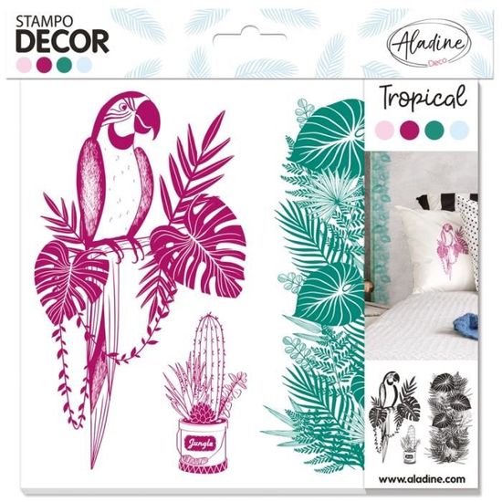 Tampon Mousse Textile Fleurs Et Feuilles - Stampo Textile