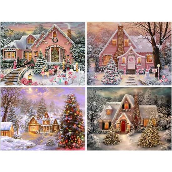 HEIBAGO Bonbon De Noël Diamond Painting Pour Adultes, 5D Noël