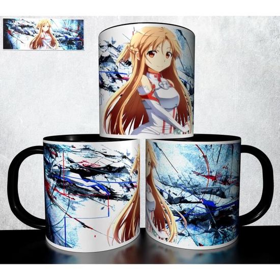 Mug Café Manga Sword Art Online – Design SAO 691, 325ml, Céramique Blanche – Neuf