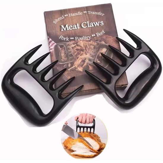 Griffes à Viande SILBERTHAL Acier Inoxydable – Set De 2 Griffes Ours BBQ Résistantes Chaleur – Sans BPA