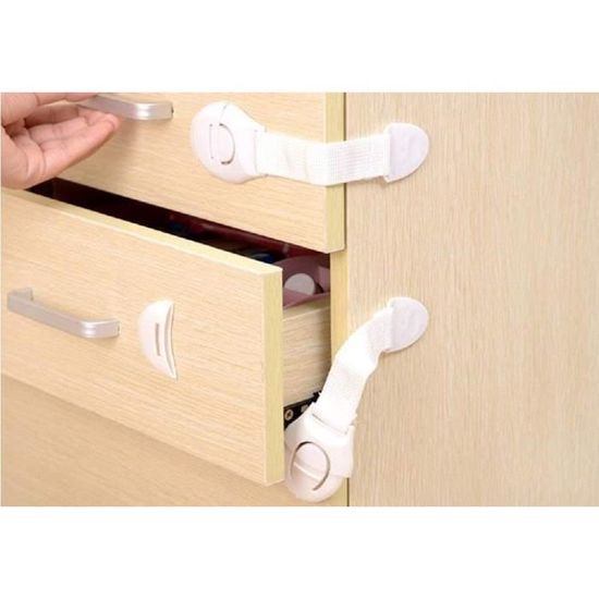 Loquet de sécurité pour porte de placard et tiroirs, Designline