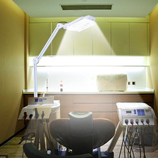 ARAMOX lampe éclairée Lampe loupe de bureau éclairée 5X améliorée avec beauté médicale pivotante à pince