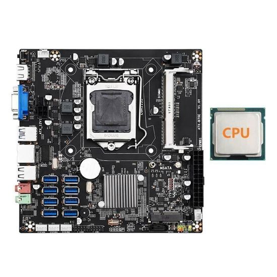 Carte MèRe MinièRe B250 BTC avec Câble de Commutation + Câble SATA 12