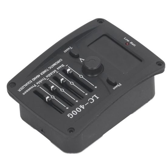 Préampli égaliseur 3 Bandes Pour Guitare Acoustique Gauche - EQ-505 - Noir - 95x42x58 Mm
