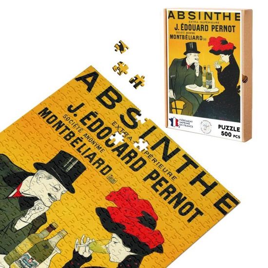 Puzzle Classique 500 pièces Original Retro Absinthe Vieille Affiche Puzzle Classique 500 pièces Original Retro Absinthe Vieille Affiche