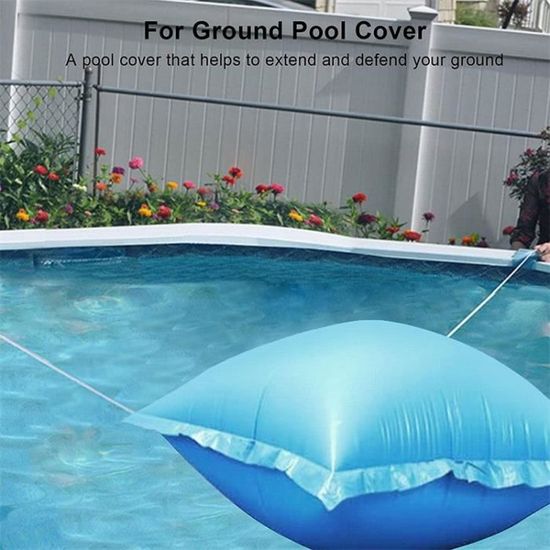 Tillvex Coussin D'hiver Pour Piscine XXL 400 Cm Rond Bleu Coussin D'air Avec Kit De Réparation Coussin D'hiver Avec Valve De Sécurité Coussin De Piscine, Housse De Piscine, Double Couture