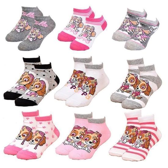 Pack De Chaussettes Fille Pat Patrouille - Tailles 23/26 EU - En Coton, Neuves Avec étiquettes