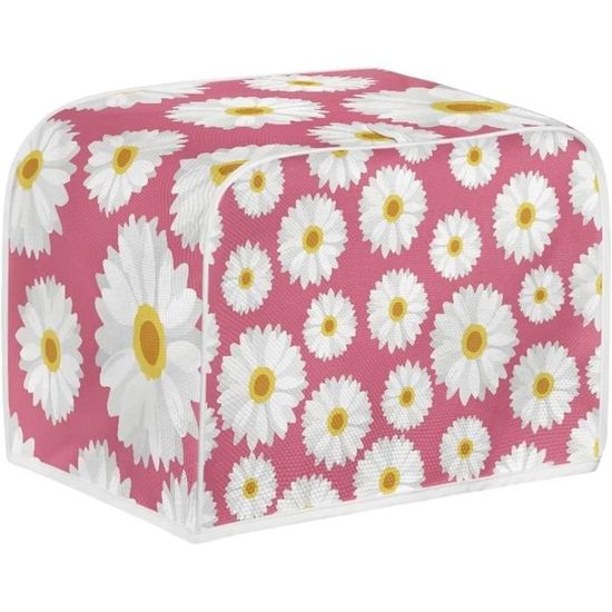 Housse De Grille-Pain À 4 Tranches Avec Motif Floral Blanc - Sac De