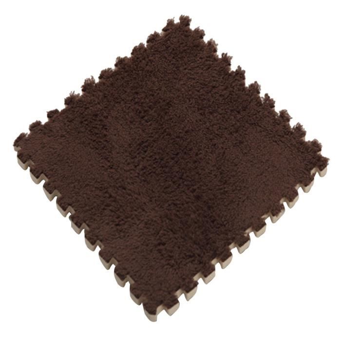 Tapis de sol en mousse EVA carrée pour épisser un tapis de sol Tapis de lit pour enfant (Tapis) (café)