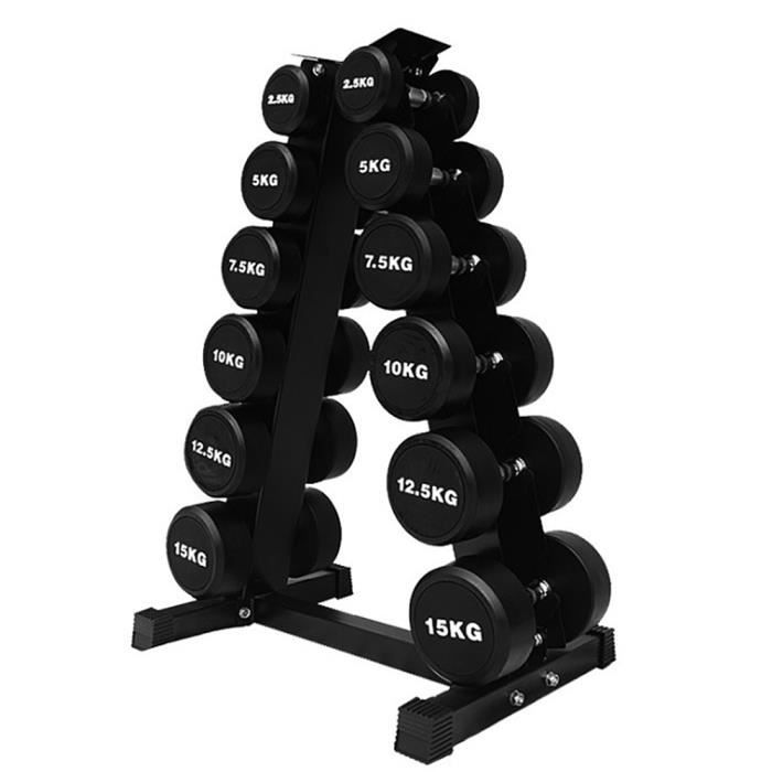 Support d'haltères à 6 niveaux - Organiseur de poids multiniveau - Support pour tour de poids - Capacité de charge à 200 kg