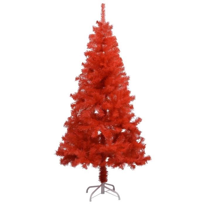 COCO Sapin de Noël artificiel avec support Rouge 150 cm PVC