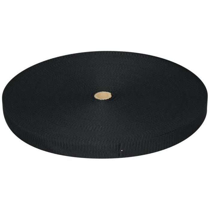Sangle polypropylène - noir - 30mm x 50m
