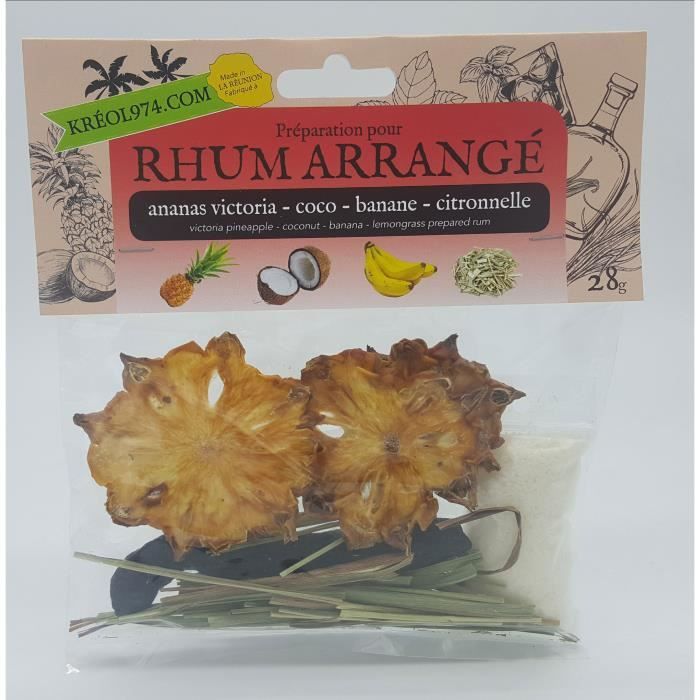 Préparation pour Rhum Arrangé ANANAS VICTORIA COCO BANANE CITRONNELLE
