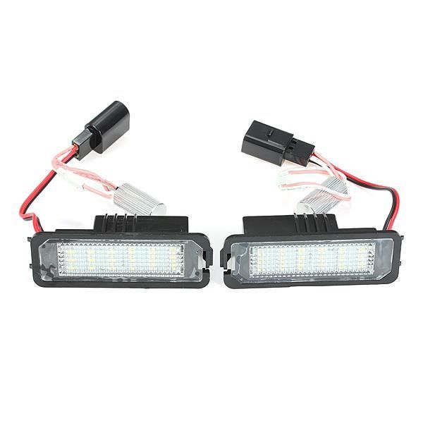 2 x Feux plaque d'immatriculation 18 SMD Chips LED éclairage pr VW Golf Mk4 MK5 Passat Polo