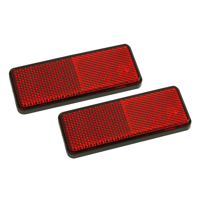 Catadioptres rouges dimensions 57x40 mm X 2 - AUTOBEST