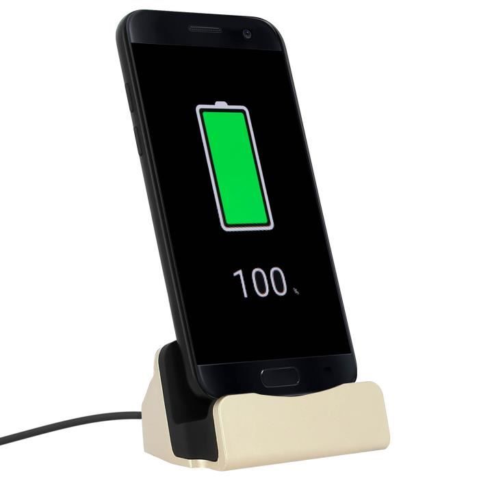 Station d'accueil Smartphone Charge & Synchro connecteur USB type C - Or