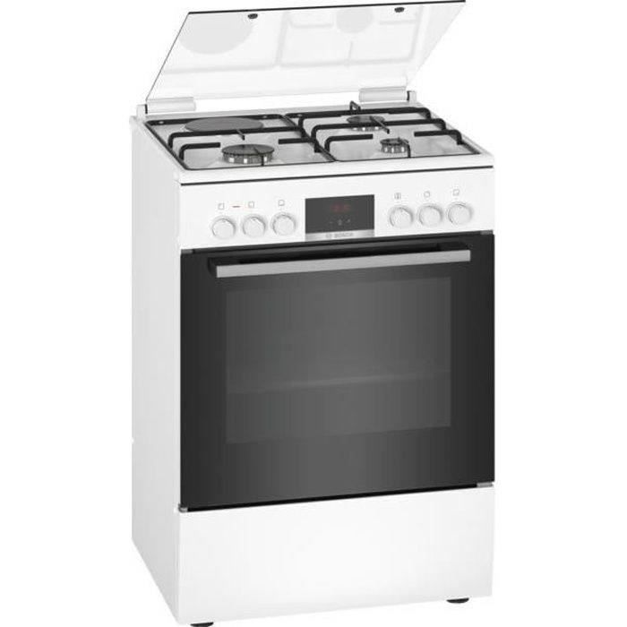 BOSCH HXR39IG20 - Cuisinière mixte - 3 foyers gaz et 1 électrique - Four multifonction full ecoclean