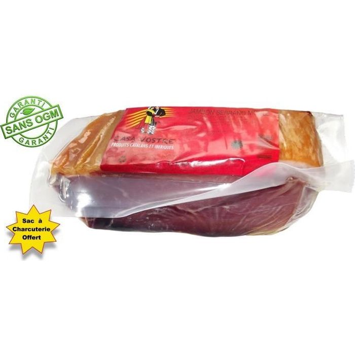 Jambon Serrano env. 1kg - sac a jambon offert