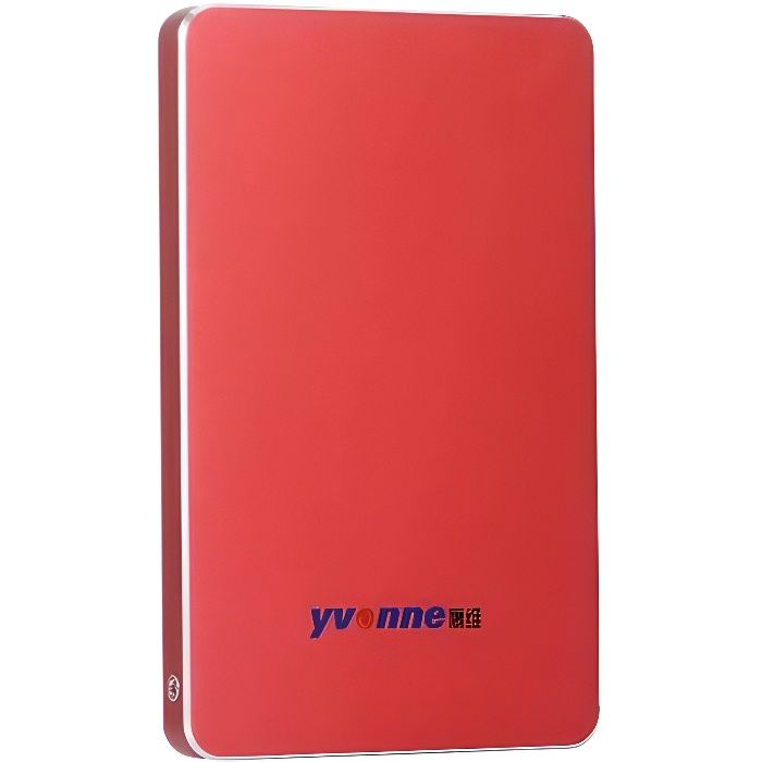 Yvonne 2.5 - USB 3.0 HDD Disque Dur Mobile Externe Portable Stockage HDD 320Go - rouge