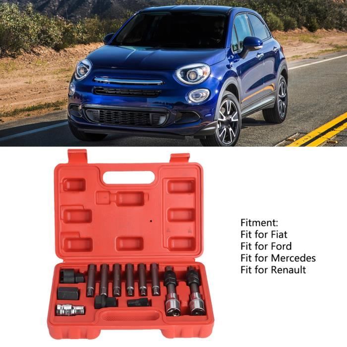 13 pièces - ensemble alternateur roue libre poulie retrait douille bit Garage Service outils Kits adaptés pour Ford-TIP