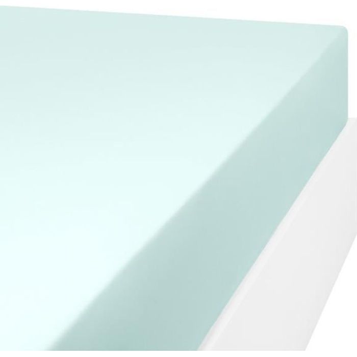 LINANDELLE - Drap housse en mélange 57 fils AISANCE - Vert clair - 110x190 cm