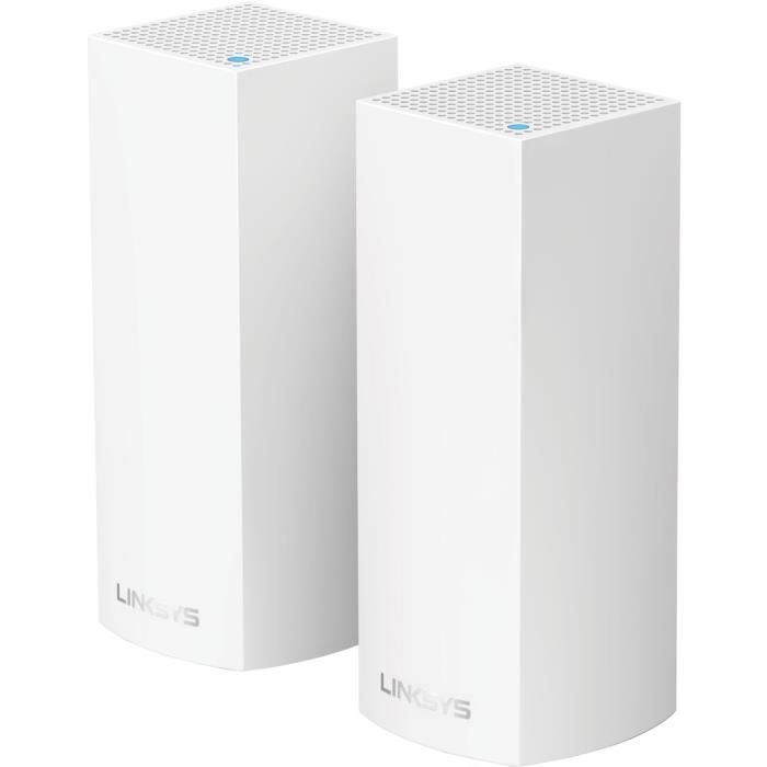 LINKSYS VELOP Système WiFi Multiroom AC4400 Tri-Bande avec Système MESH - 2 Bornes