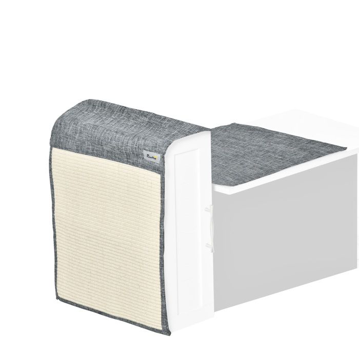 Tapis griffoir chat grattoir chat en sisal grattoir de canapé, sol ou mur dim. 130L x 45l cm gris 130x45x0,3cm Gris